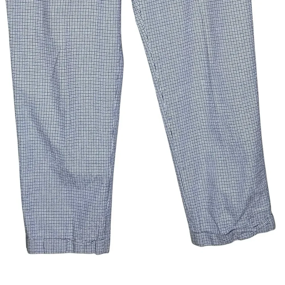 Peter Millar Men’s Pants 34 Blue Plaid Seersucker 100% Cotton Cuffed Golf Preppy